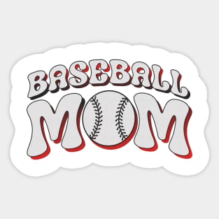 Baseball Mom Halftone Retro Sticker